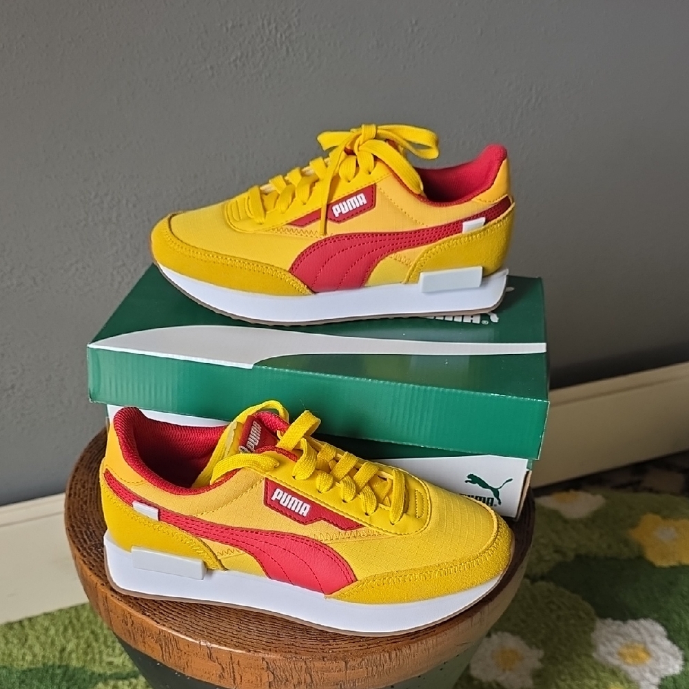 Puma Kids Sneakers in Yellow and Red